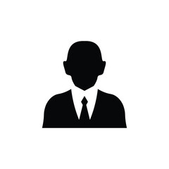 Business man icon logo design template isolated illustration