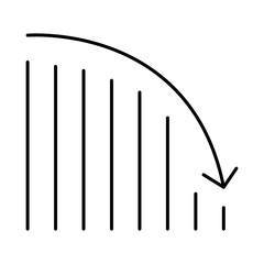 Chart Line Icon. Business Statistics, Diagrams and Graphs Icon Editable Stroke Vector Illustration