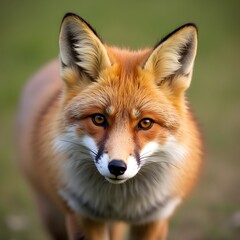 Fototapeta premium red fox closeup stock photo