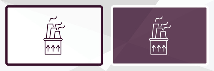 geothermal energy outline icon. Linear vector from ecology concept. Thin line white and black geothermal energy icon isolated on white and dark background