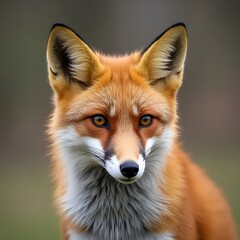 Fototapeta premium red fox closeup stock photo