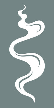 recommend clip art: Silhouette of smoke, perfume fragrance perfume, cigarette smoke. Unpleasant odour or stench, toxic smoke and gas in the atmosphere. Upward rising vapour.