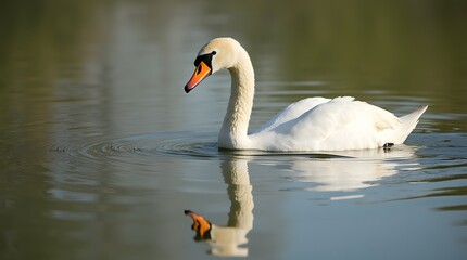 Fototapeta premium swan on water