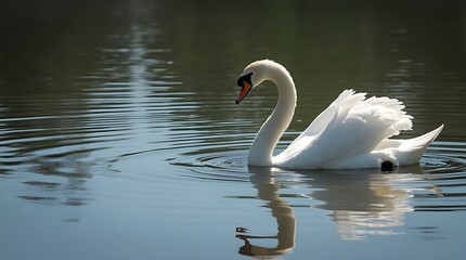 Fototapeta premium swan on water