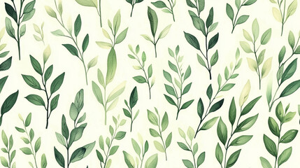 Green plant and leafs pattern. Pencil, hand drawn natural illustration. Simple organic plants design. Botany vintage graphic art. 4k wallpaper, background. Simple, minimal, clean design
