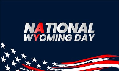 National wyoming day text , Vektor background banner .