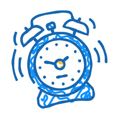 alarm clock alert doodle icon sketch vector. alarm clock alert sign. isolated symbol illustration