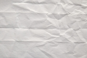 Abstract white crumpled and creased recycle paper texture background
