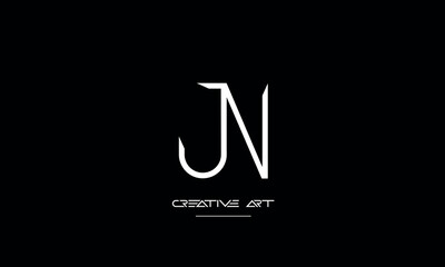 JN, NJ, J, N abstract letters logo monogram