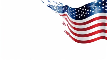 Vintage American Flag Waving