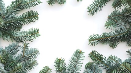 christmas background with christmas branches and decorations