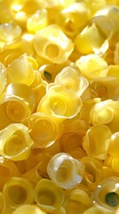 Indian jalebi with sugar syrup, birdseye view, room for text