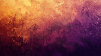 Obraz premium Rich gradient texture in dark orange, brown, and purple hues, featuring a cherry gold vintage background with space for design. Perfect for Halloween, Thanksgiving, and autumn-themed settings 