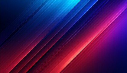 Fototapeta premium Colorful Lights Speed Concept. Vibrant Diagonal Stripes Abstract Background. Red and dark blue background. Decorative horizontal banner. Digital artwork raster bitmap illustration. 