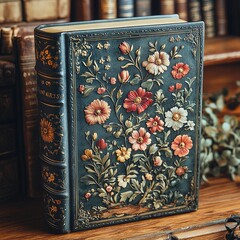 Elegant Vintage Book Plate with Intricate Floral Design Ideal for Art and Literature Themes