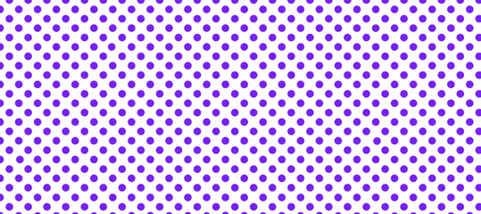 White seamless pattern with violet polka dot	