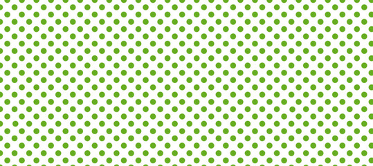 White seamless pattern with green polka dot	