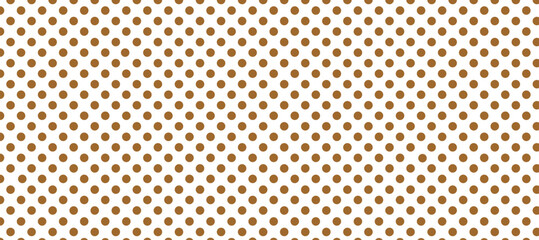 White seamless pattern with brown polka dot	