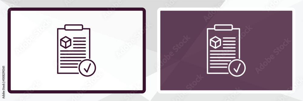 Aufkleber delivery list outline icon. linear vector from delivery concept. thin line white and black delivery 