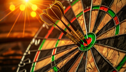 target board with an arrow
