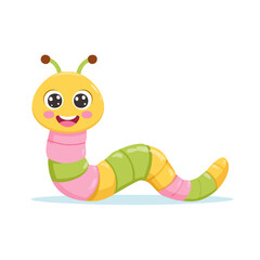 Obraz premium Worm Insect Bug Animal Animation Kawaii Character Pest 