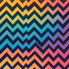 Contemporary vibrant zigzag design highlighted by bright multicolor abstract features
