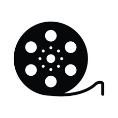 Film reel representing cinema and the movie making industry