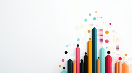 Obraz premium A radial bar chart illustrating the distribution of a population across different age groups, with bars representing each age category.
