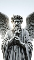 Obraz premium An angel adult white background representation.