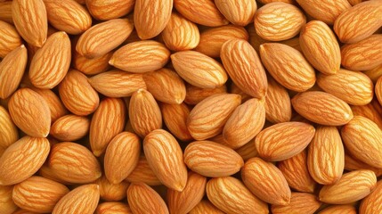 Fototapeta premium Textured background of whole natural almonds