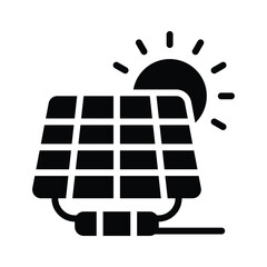 A solar panel harvesting energy from sunlight for power