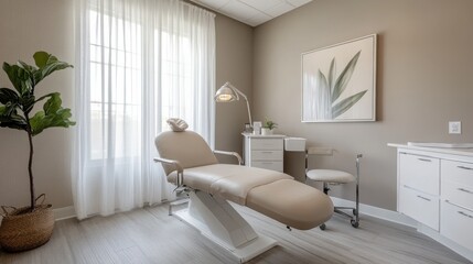 Fototapeta premium Stylish and modern waiting area with comfortable chairs