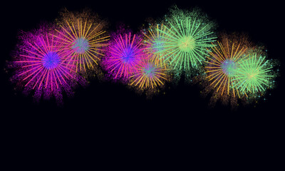 Obraz premium Graphic Design of colorful Fireworks