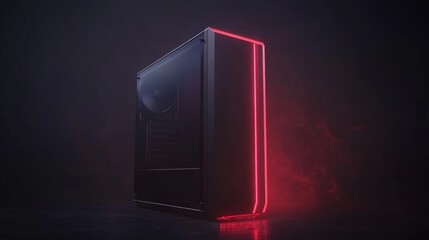 High-end gaming PC case with clear tempered glass, RGB lighting inside, showcasing premium components for an immersive experience