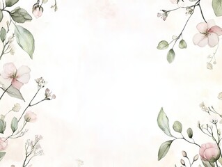 Floral invitation template