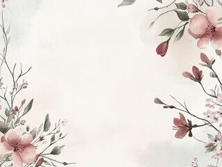 Floral invitation template