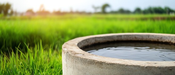Fototapeta premium Ensuring clean water supply in rural areas, promoting public health