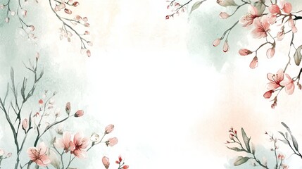 Floral invitation template