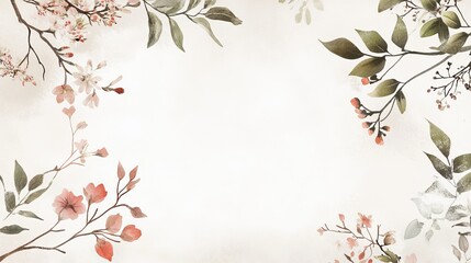 Floral invitation template