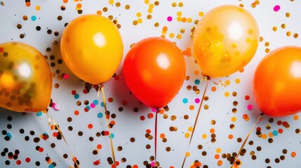 Colorful Balloons and Confetti for Celebration Mood