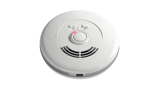 recommend clip art: Carbon smoke monoxide detector on white background