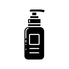  black cosmetic bottle product isolated flat design