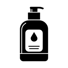 Fototapeta premium black cosmetic bottle product isolated flat design