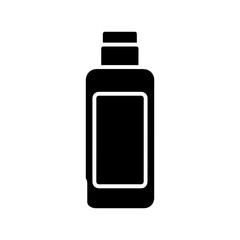  black cosmetic bottle product isolated flat design