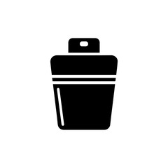  black cosmetic bottle product isolated flat design