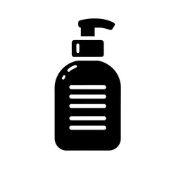  black cosmetic bottle product isolated flat design