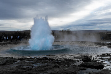 geyser in national park golden circle