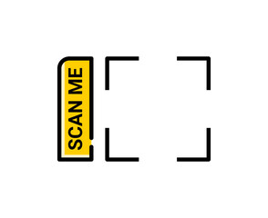 Scan qr code. Quick response code or QR code set for smartphone. Qr code scanner design.