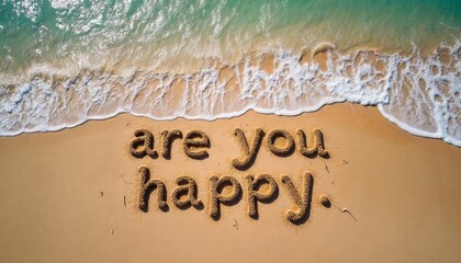 Fototapeta premium A Scenic Sandy Beach with Waves Crashing on the Shore Perfect for Travel and Relaxation Imagery