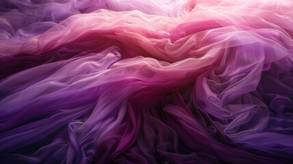 Obraz premium Soft Flowing Fabric in Shades of Pink and Purple